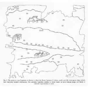 Click para ampliar. Pulsa en el nombre para ver la ficha. Papiro Artemidoro 03 - Esquema del mapa según B. Kramer